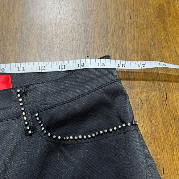 V CRISTINA Set XL Blazer Pants Denim Look Black Shimmer Western Rodeo Chic - Picture 12 of 15